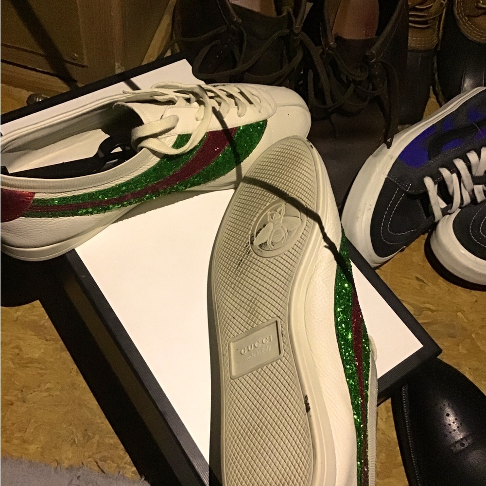 Gucci men’s shoes ‘the bee’ bold stripe